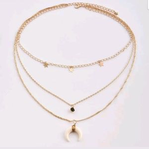 Jewelry - Boutique | Gold Layered Star and Bullhorn Necklace Jewelry - Boutique | Gold Layered Star and Bullhorn Necklace